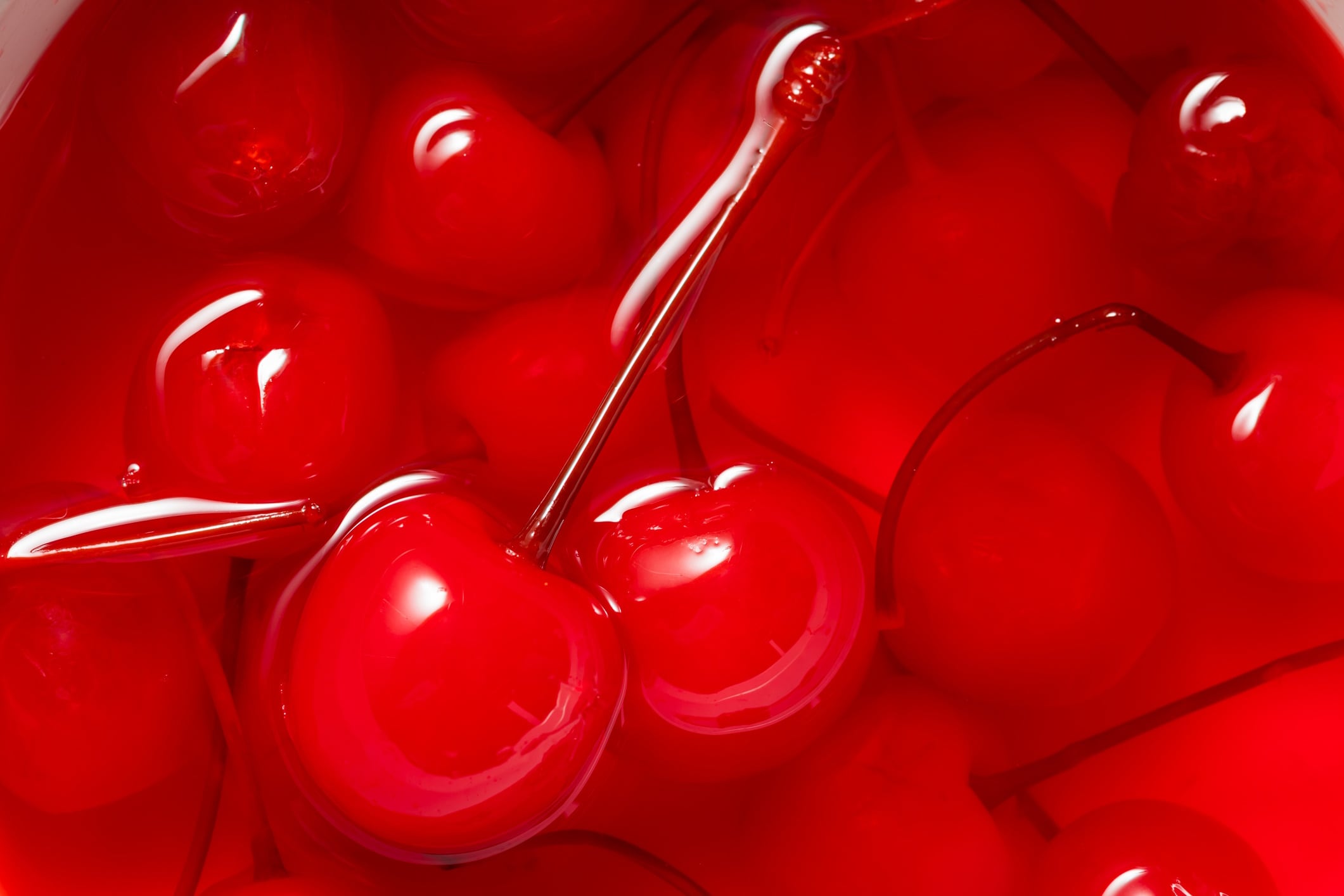 Maraschino Cherries in a Bowl