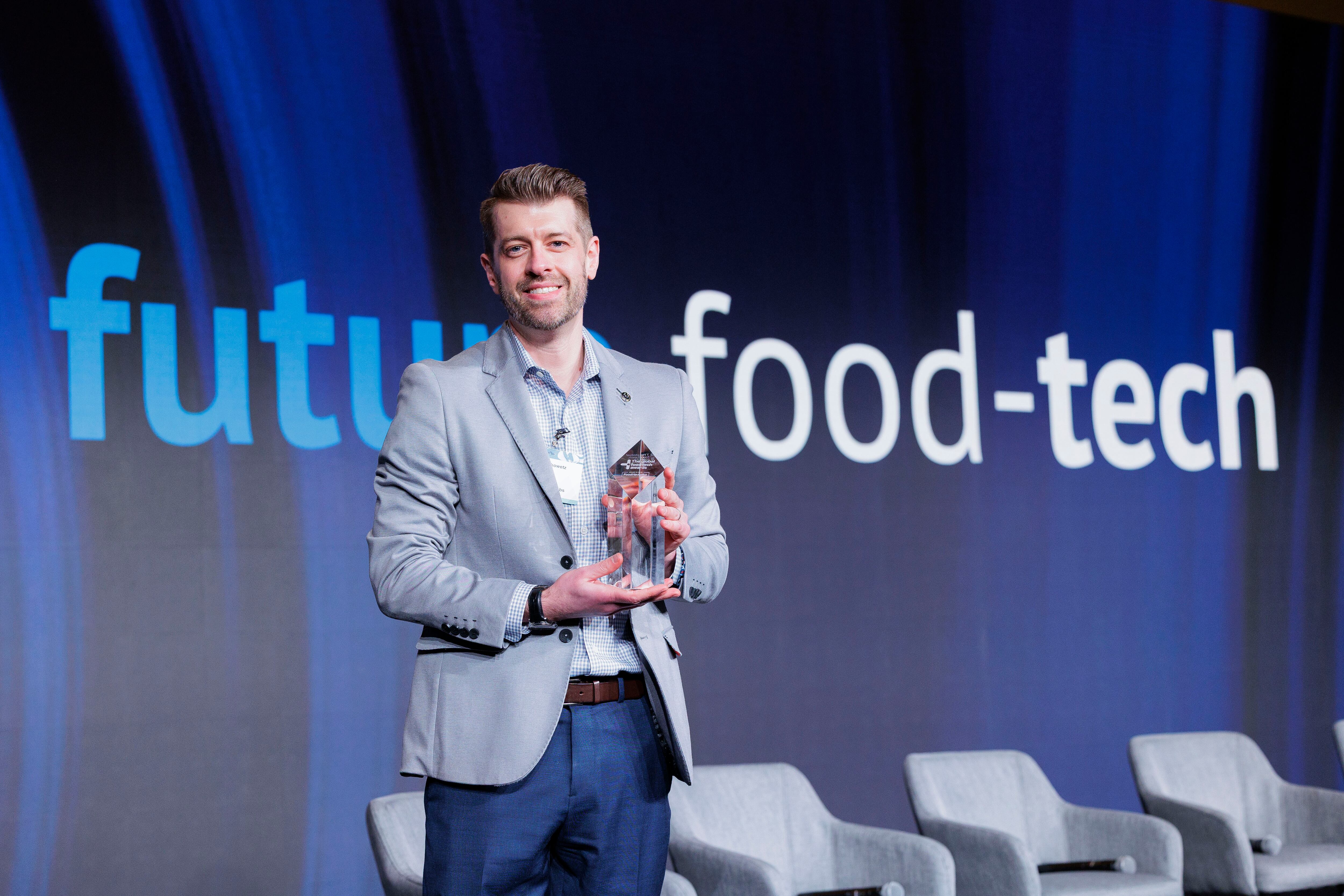 Hydrosome's Nick Jackowetz receives his award in San Francisco