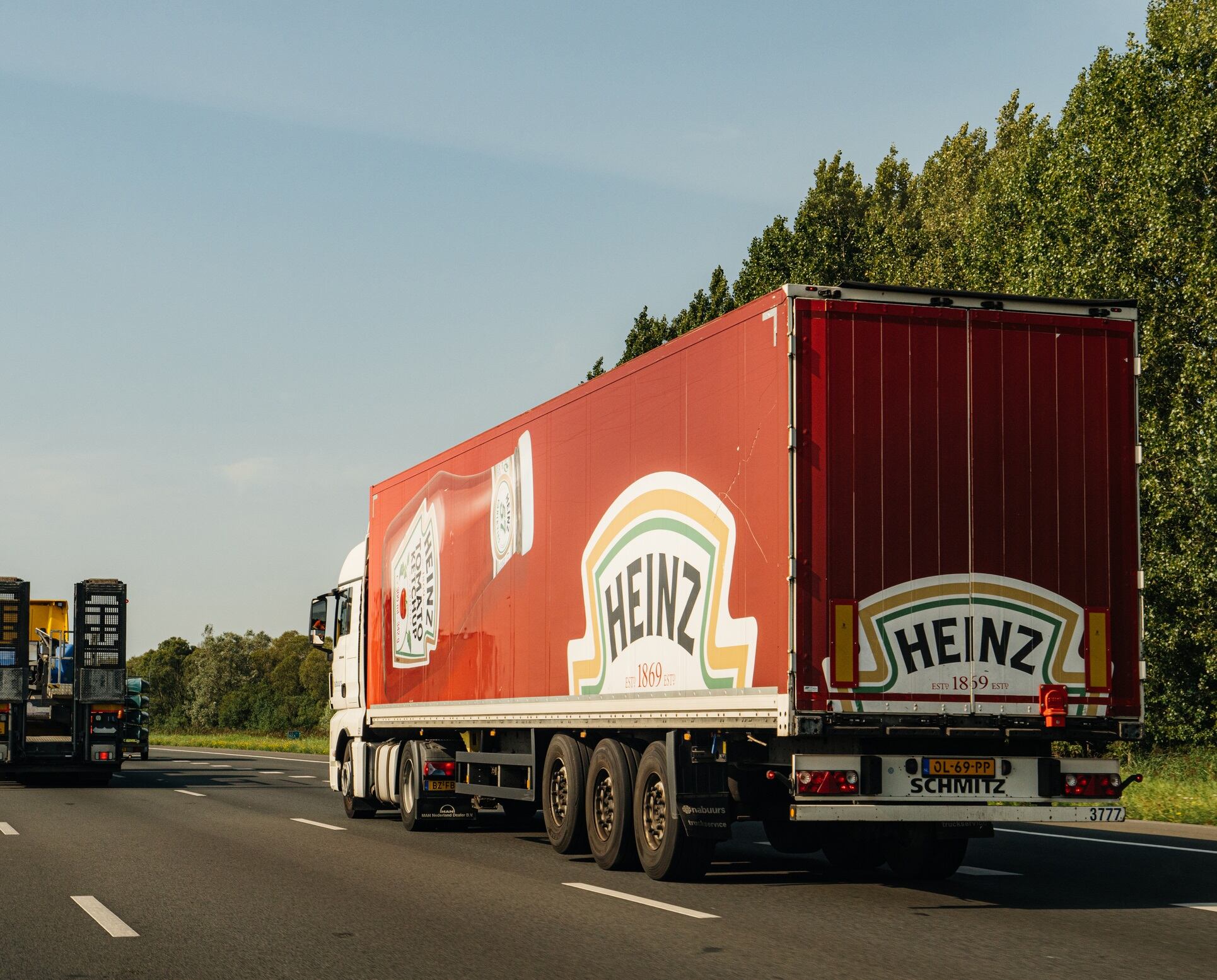 Heinz tomato ketchup lorry.