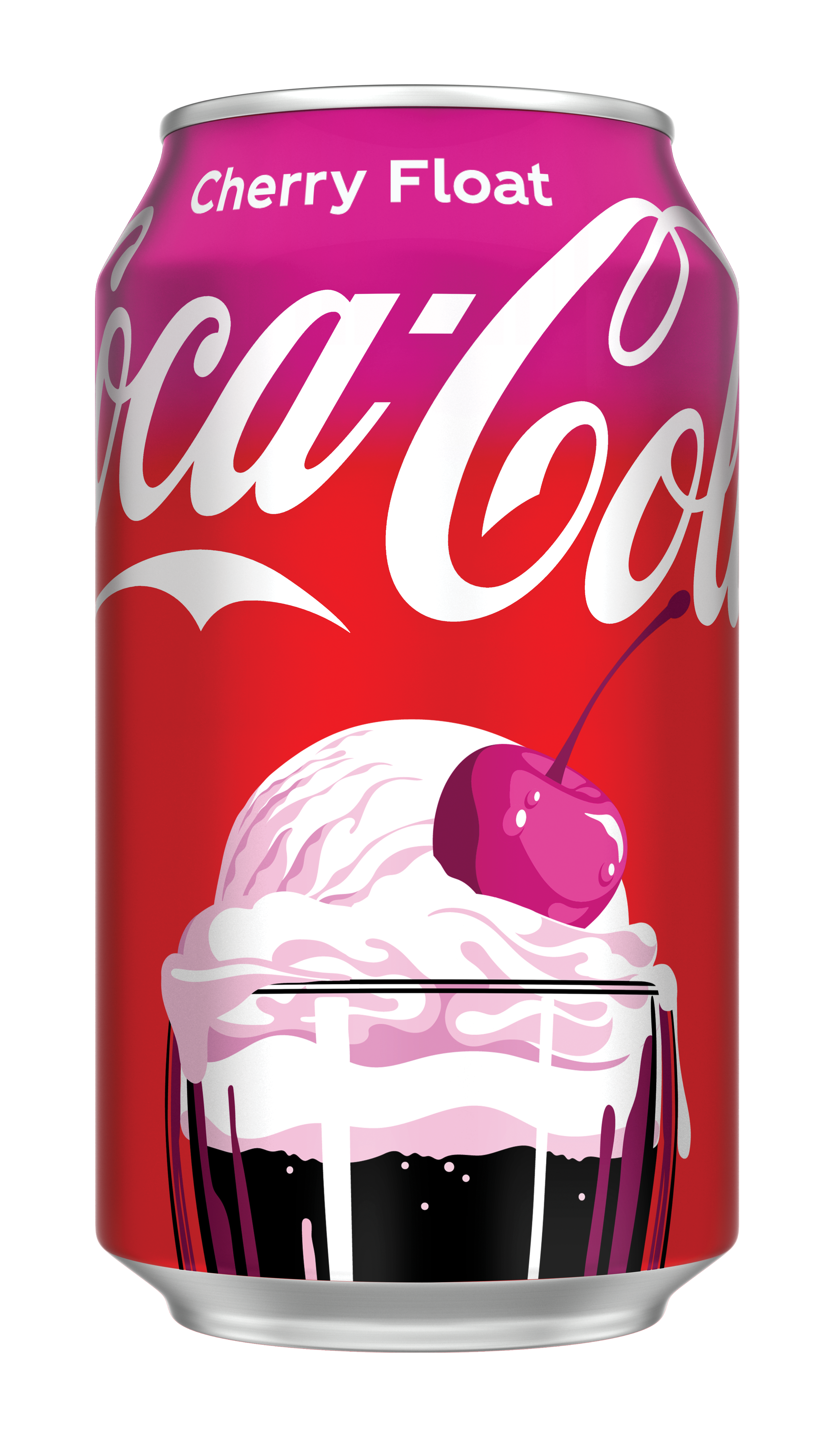 Coca‑Cola Cherry Float and Zero Sugar Cherry Float cans with refreshed design.