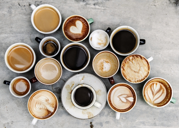 aerial view of lots of coffees, Rawpixel