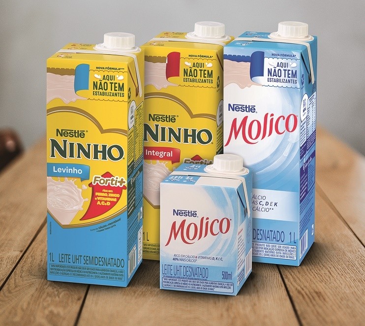 Ninho UHT milks have been packaged in combiblocMidi 1000ml and Molico milks in both 1000ml and 500ml convenience carton formats, at the plant in Nestlé Sul, Brazil, since March.
